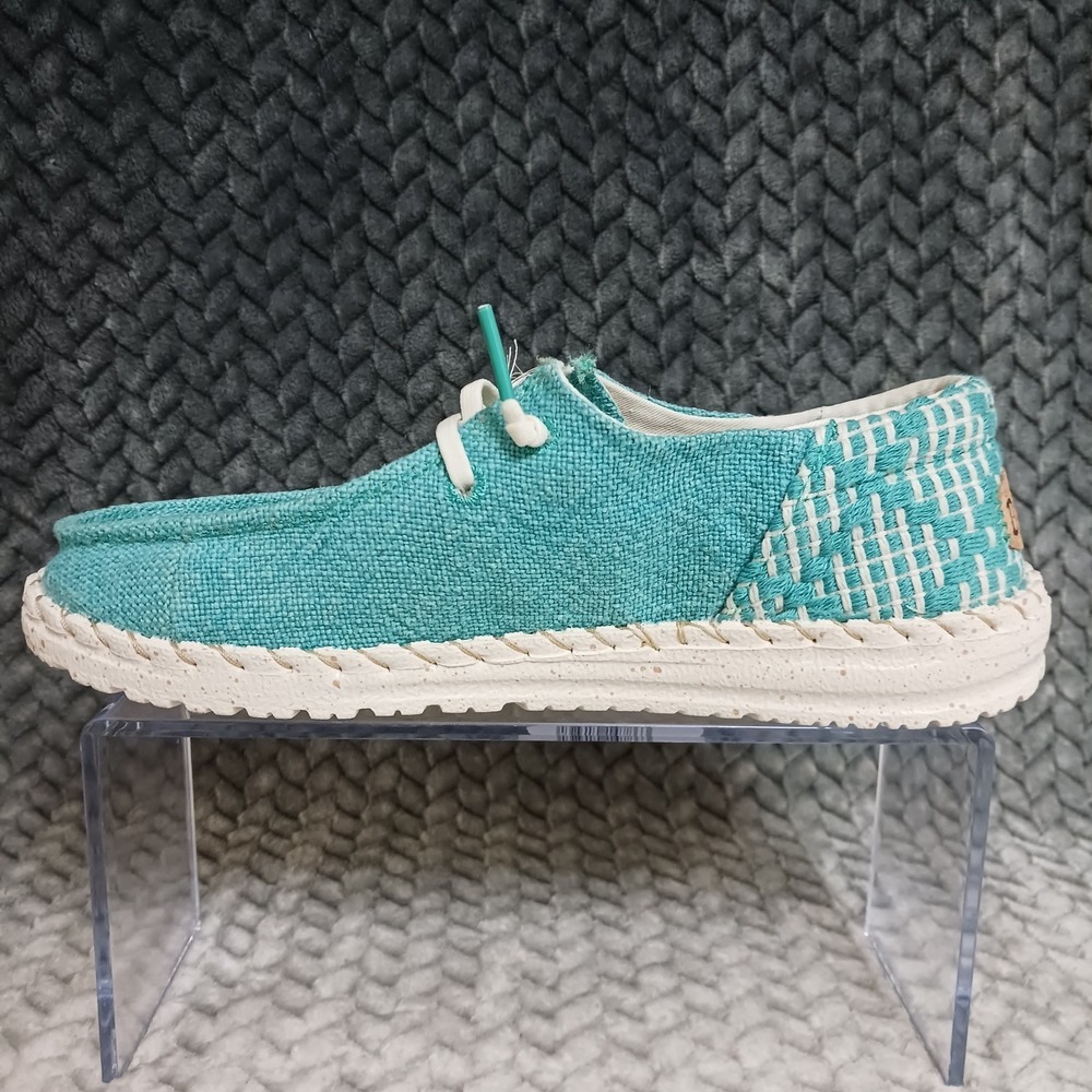 Hey Dude Wendy Funk Coastal Jute Women's Sneakers Shoes Ceramic Blue Size 6 - Picture 8 of 10